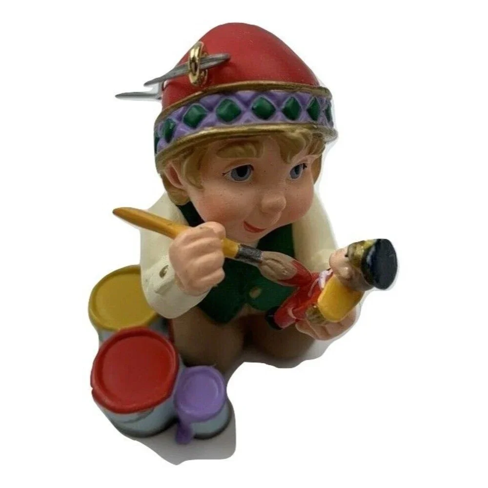 Hallmark Keepsake Arctic Artist Elf Painting Toy Soldier Ornament 1999